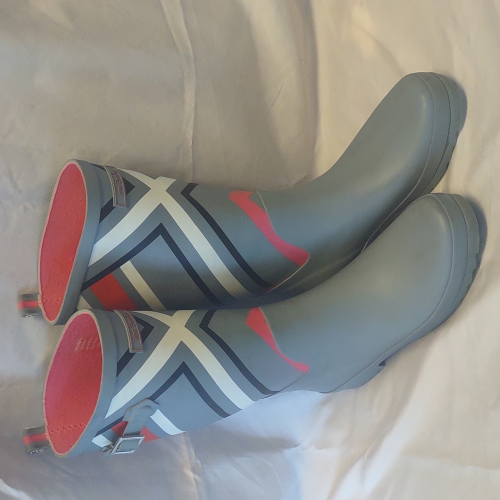 Vera Bradley Tall Rubber Rain Boots Size 10